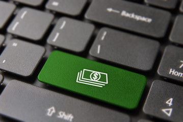 Make money online on computer keyboard button