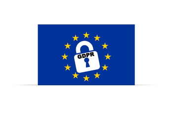 GDPR concept. General Data Protection Regulation. New EU law from 2018.