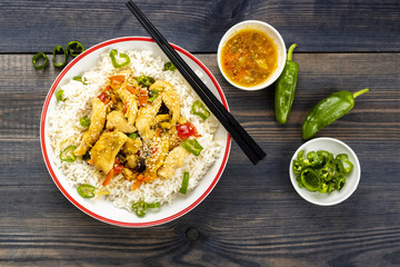 rice with chicken and vegetables