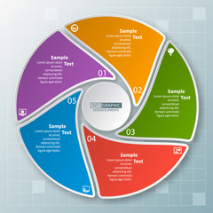 Abstract 3D Paper Infographics