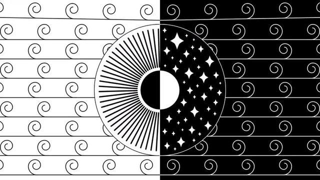 Day and Night Looped Animation (Black-White)