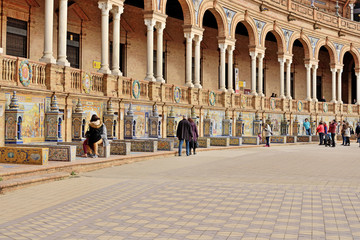 The Square of Spain, Seville, Spain - obrazy, fototapety, plakaty