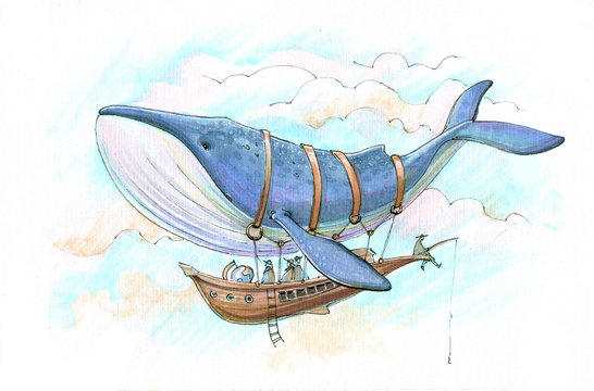 whale airship journey