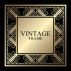 Obraz premium Art Deco frame border
