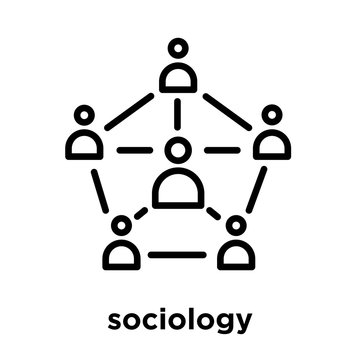 sociology icon isolated on white background
