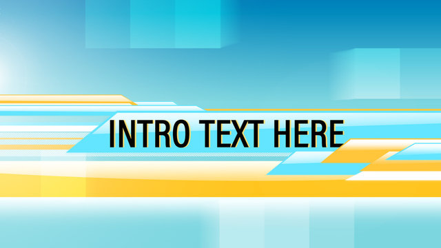 Cyan and Yellow Bars Title
