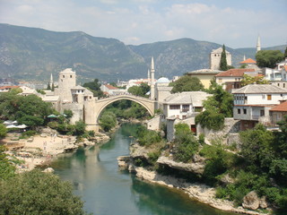 Fototapeta na wymiar Mostar Bridge (Stari most), Bosnia and Herzegovina