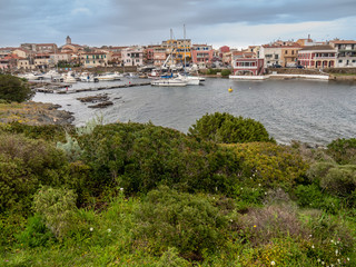 Fototapeta na wymiar View of the city of Stintino, island of Sardinia