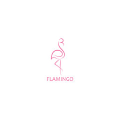 Flamingo logo, vector illustration