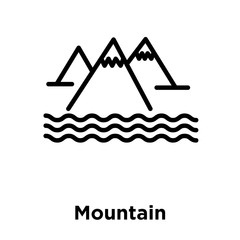 Mountain icon isolated on white background