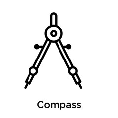 Compass icon isolated on white background