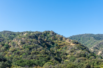 Fototapeta na wymiar Blue sky covers hiking area of California with room for copy text