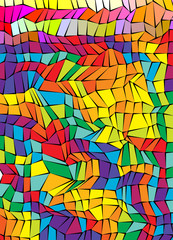 Colorful mosaic abstract vector polygon background A4 format