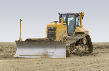 bulldozer at a construction site