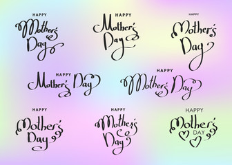 Fototapeta na wymiar Happy Mother's Day lettering.