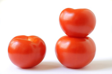 Tomatoes isolated on white background