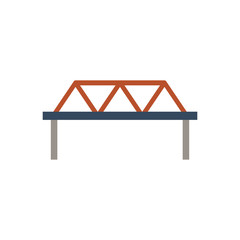 Bridge, suspension, rope icon vector image.Can also be used for building and landmarks . Suitable for mobile apps, web apps. Vector illustration.