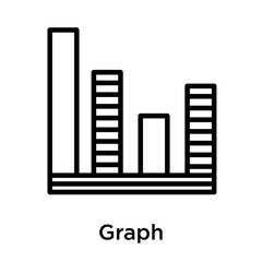 Graph icon isolated on white background