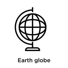 Earth globe icon isolated on white background