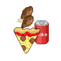 fastfood pixel art icon