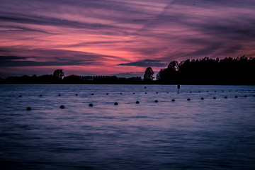 Sunset near the lake, Netherlands