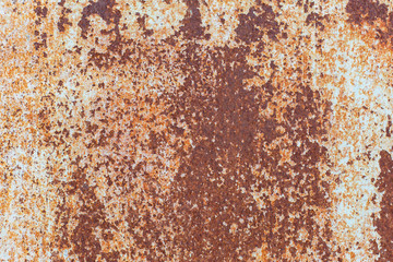 Texture of rusty sheet of iron, corrosion on metal