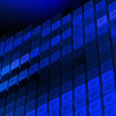 Obraz premium Abstract dark blue cells structure. Vector
