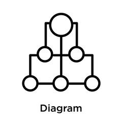 Obraz premium Diagram icon isolated on white background