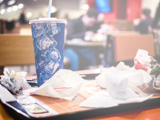 waste of food in the fast food restaurant