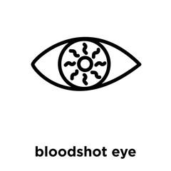 bloodshot eye icon isolated on white background