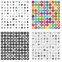 Fototapeta premium 100 health condition icons set vector in 4 variant for any web design isolated on white