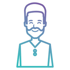 young man avatar character vector illustration design