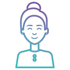 beautiful woman avatar character vector illustration design