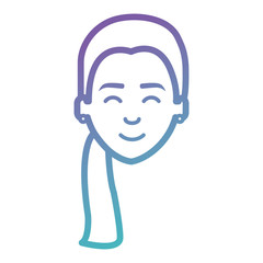 beautiful woman head avatar character vector illustration design