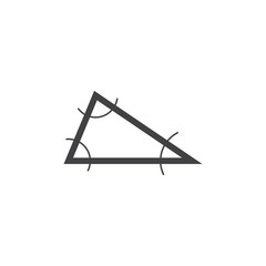 triangle mathematic vector icon