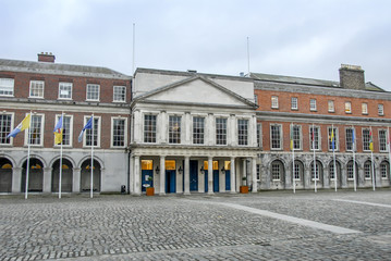 Dublin, Ireland, 24 October 2012: Buildings and Street View