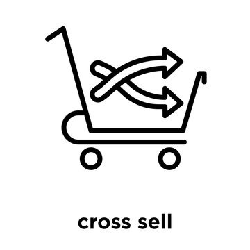 cross sell icon isolated on white background