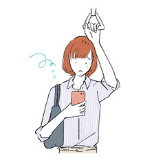 電車に乗る女性 イラスト セット Wall Mural Wallpaper Murals マツ 電車に乗る女性 イラスト セット Wall Mural Wallpaper Murals マツ