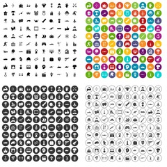 100 hero icons set vector in 4 variant for any web design isolated on white