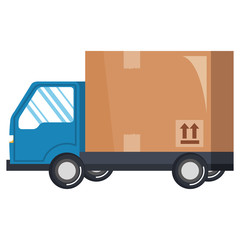 delivery service truck isolated icon vector illustration design