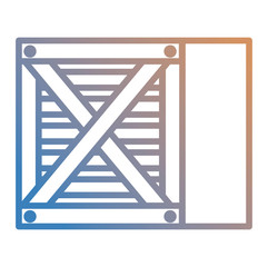 box wooden delivery service vector illustration design