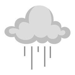 cloud sky with rain drops vector illustration design