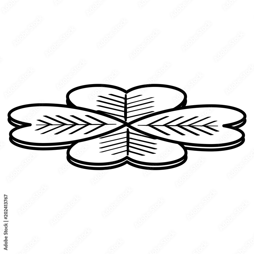 Sticker saint patrick clover icon vector illustration design