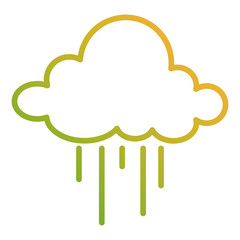 cloud sky with rain drops vector illustration design