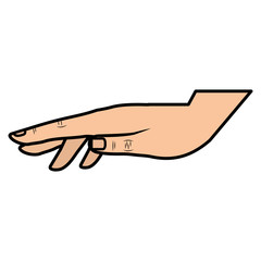 hand human isolated icon vector illustration design