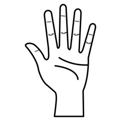 hand human isolated icon vector illustration design