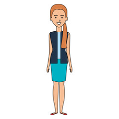 businesswoman avatar character icon vector illustration design