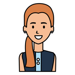 businesswoman avatar character icon vector illustration design