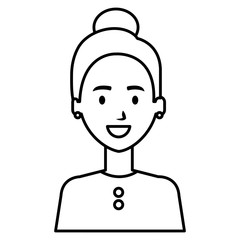 beautiful woman avatar character vector illustration design