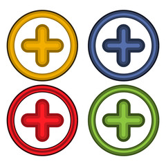 Health Logo Vector. Cross set icon